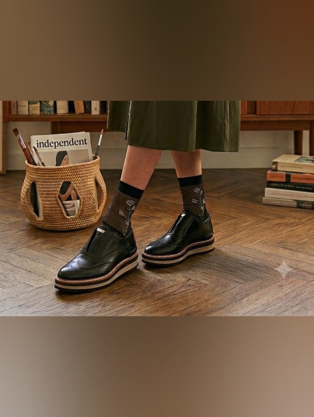 Alessandro Dell'Acqua Black Leather Platform Brogues Italy - Sz 41 (US 10.5W/8M
